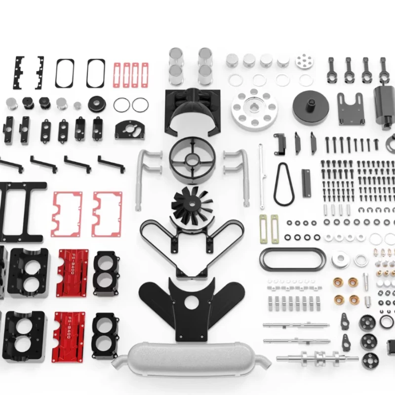 TOYAN Horizontally Opposed Four-cylinder Methanol Four-stroke Engine Physical Experiment Model Toy