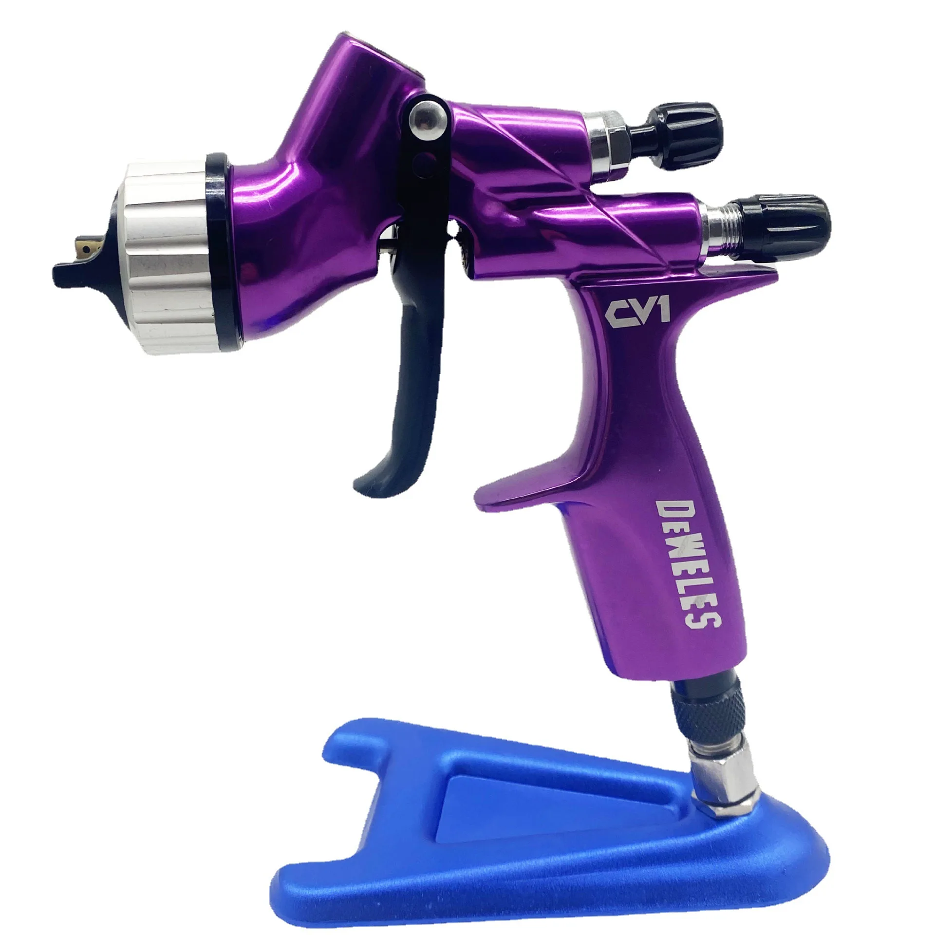 DEWELES Hvlp Spray Gun Car With 600cc Cup Good Quality Gravity Paint Cun Airbrush CV1 Pro 1.3mm Professional Spray Gun For Paint