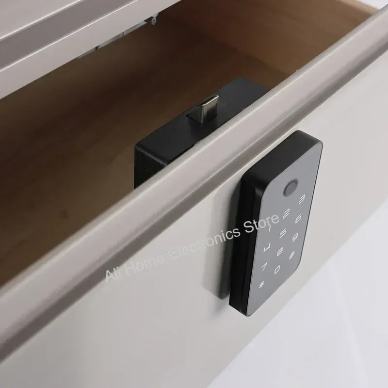 

Fingerprint Drawer Lock Intelligent Cabinet Password Lock for Office File Drawer Cabinets Sauna Storage Cabinets Smart Lock