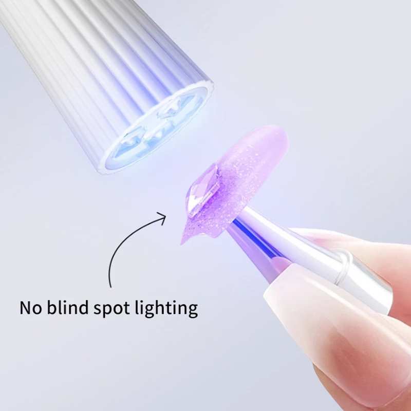 สาย USB เล็บไฟฉายปากกา Mini UV LED โคมไฟเล็บเครื่องมือถือ Quick Drying เคลือบเงาเจล Curing เครื่องเป่าเล็บ