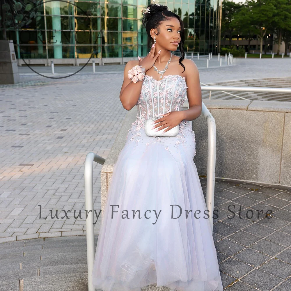 エレガントなクリスタルウエディングドレス 2025 チュールプリーツシャーリングマーメイドイブニングパーティードレスカスタマイズされたノースリーブvestidos largosフィエスタ