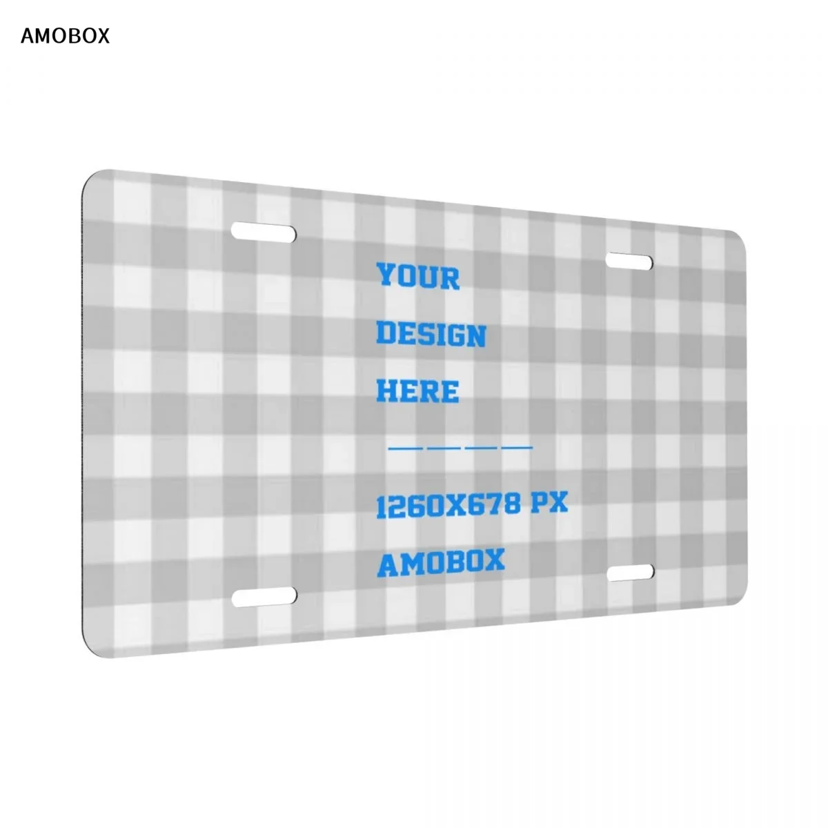 AMOBOX-Custom License Plate with Photo Text, Car Accessories, Truck, Door Plate, Bar, Cafe Decoration, Personalized Gifts