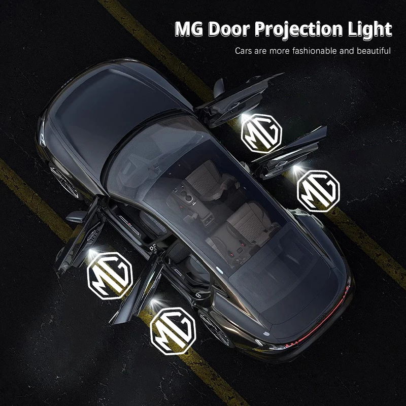 باب السيارة ترحيب ضوء سيارة مفتوحة الباب مصباح إسقاط ل MG 4 5 6 7 Cyberster ES5 ONE MG5 Scorpio ZS HS MARVEL-R Hector MG3 EZS #1