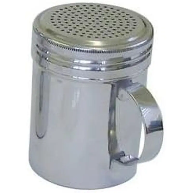 Stainless Steel 10oz Dredger Shaker with Handle - Ideal for Sugar, Salt, Icing Sugar, Chocolate, Cocoa, Mince Pies, Pancakes HJ