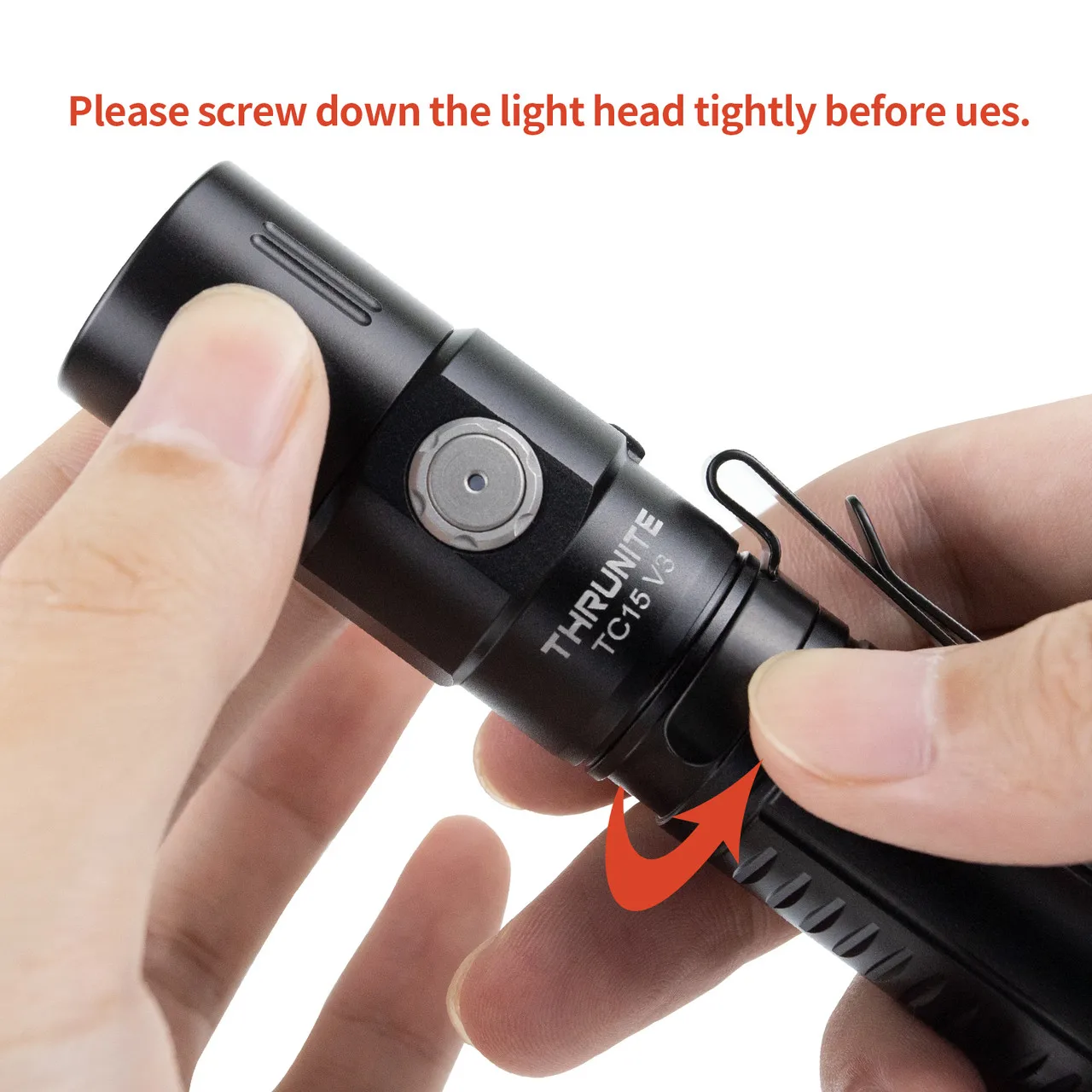 ThruNite TC15 V3 CREE XHP 35.2 LED Bright Flashlight 2403 Lumens USB Type C Rechargeable