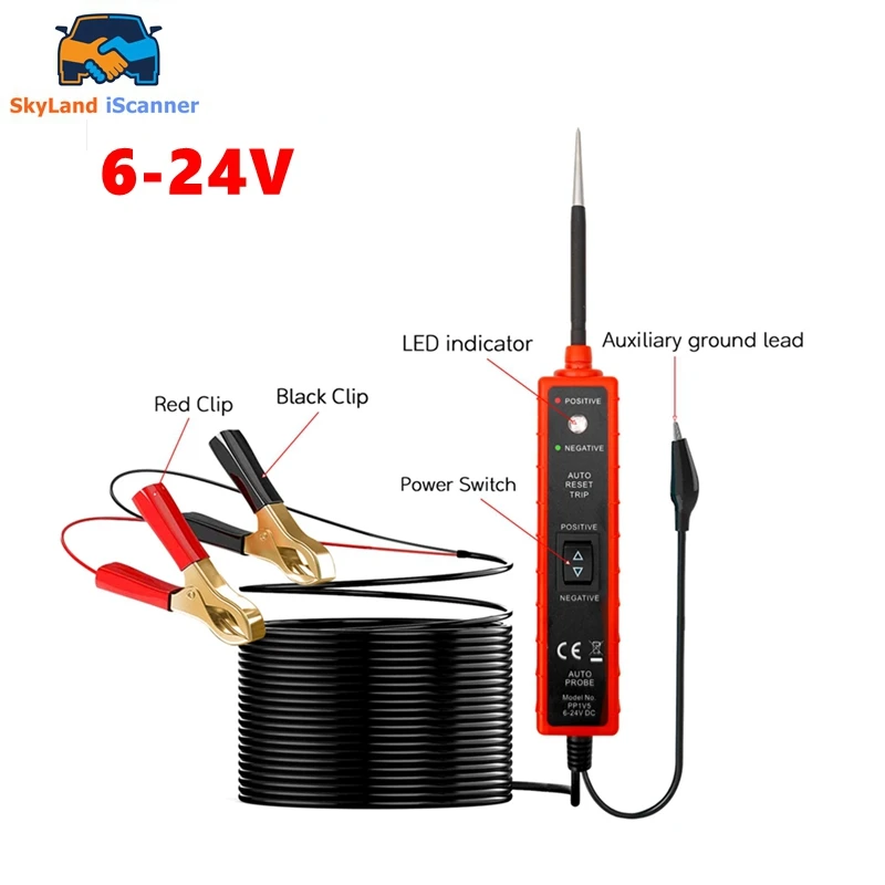 Beste prijs EM285 Automotive elektrische circuittester Auto-elektrisch systeemtester 6-24V DC Multifunctionele aandrijftestpen