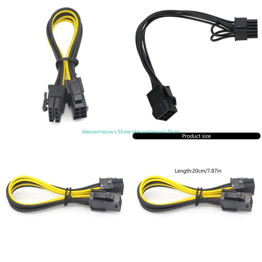 

W91A PCIE Power Extensions Кабель 6PIN Мужчина до 8PIN Женщины для подключения к видеокартам GPU