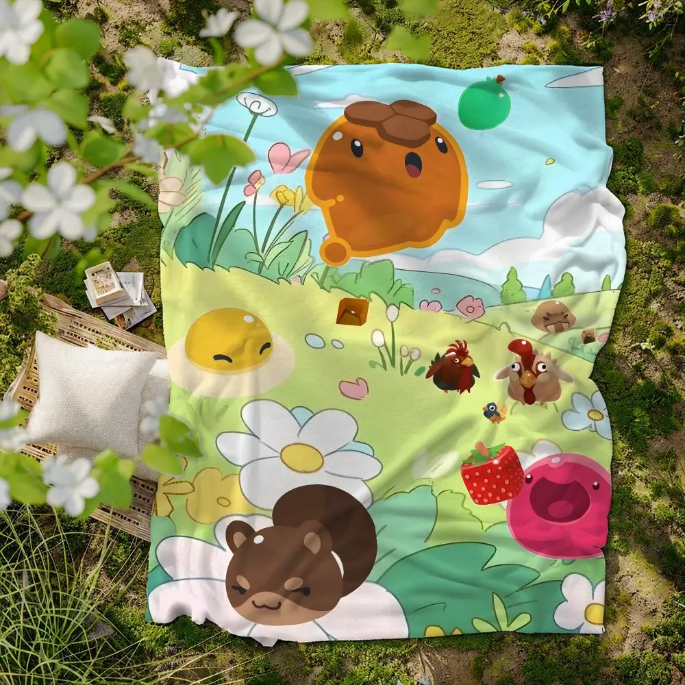game S-Slime R-Rancher Throw Soft Flannel Blanket for Bed Bedroom Sofa Picnic Throw Skin-friendly Breathable Gift Cover