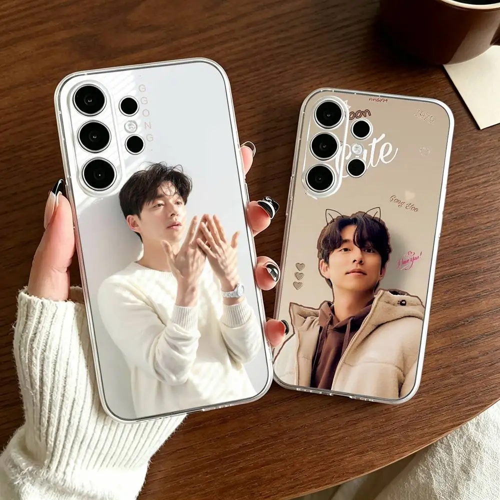 Korean Actor G-Gong Yoo Cool Transparent Case For Samsung Galaxy S26 S25+ S24 S23 S22 Ultra Plus FE A16