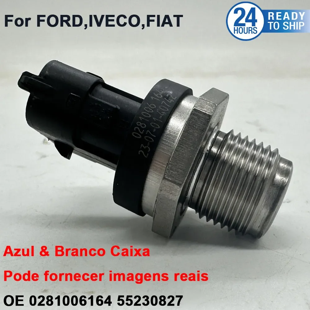 

New 0281006164 Fuel Rail Pressure Sensor 55230827 50438237 For V-AUXHALL O-PEL S-UZUKI P-EUGEOT Citroenn