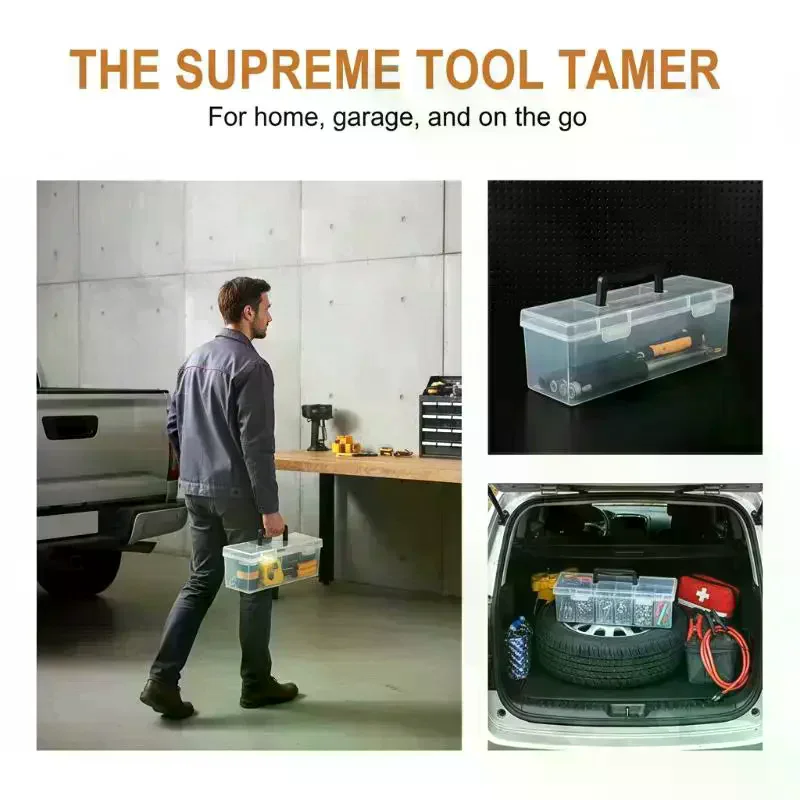 1/7Pcs Multi-Compartment Tool Organizer Sorting Box Tool Parts Storage Box Set For Screws Wrenches Hardware Accessories