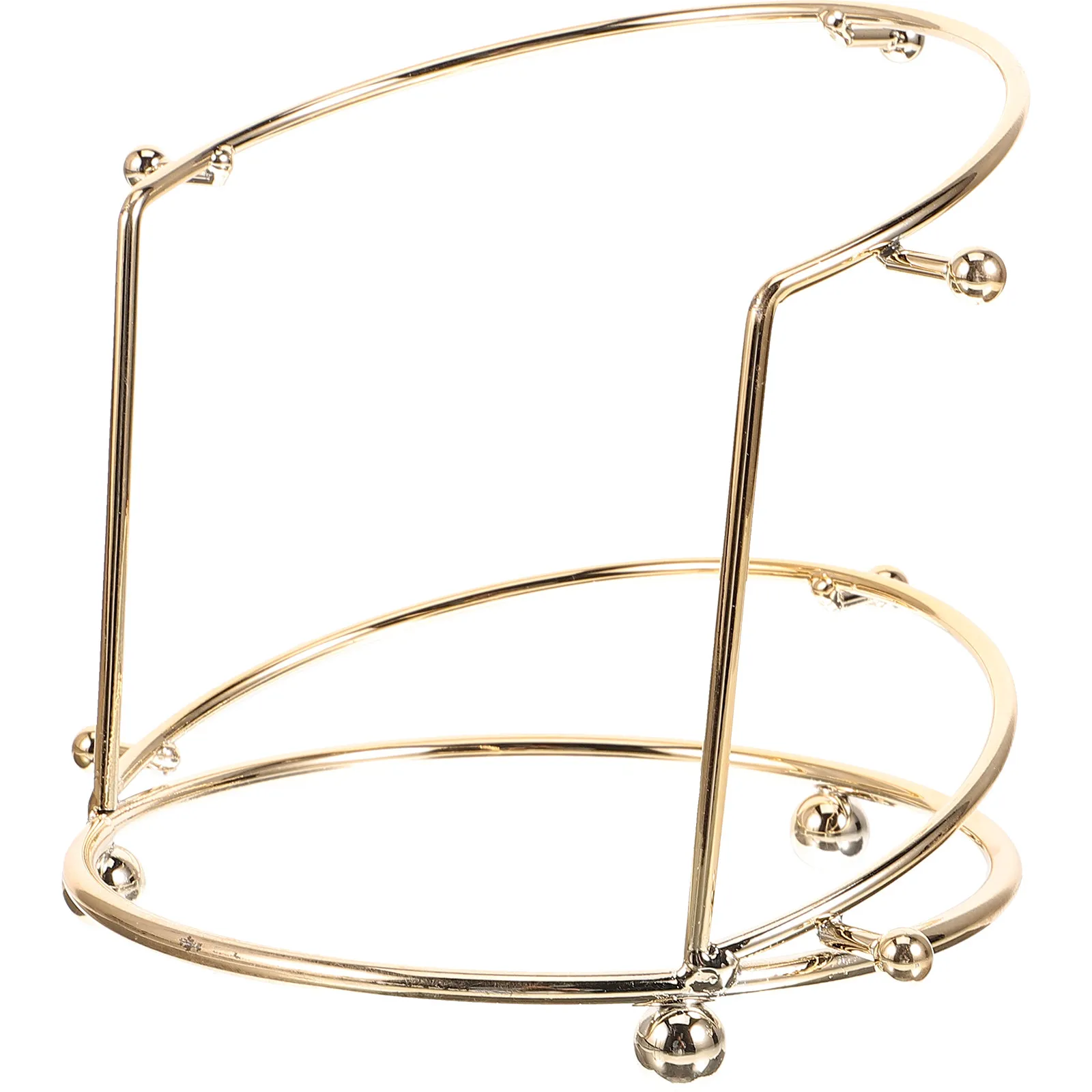 Crown Display Rack Iron 2-Tier Headband Organizer Makeup Table Storage Tiara Stand Hairband Holder