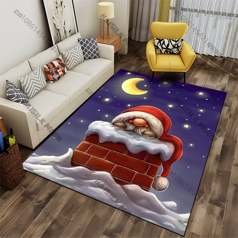 Santa stuck on chimney carpet Yoga living room room decor children's crawling mat doormat area rug games mat