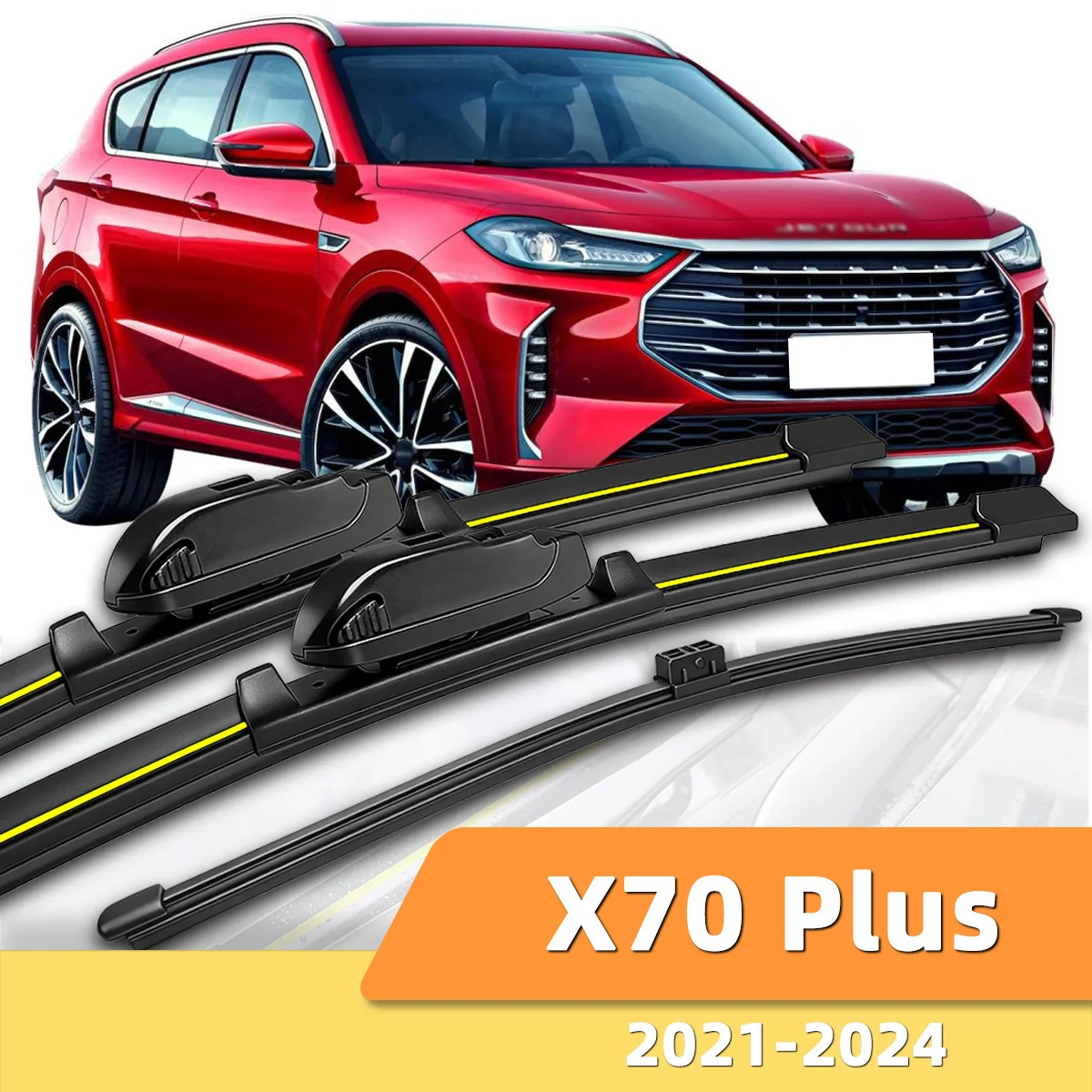 Geeignet für Jetour X70 Plus 2021-2024 Front- und Heckscheibenwischer, langlebiges Zubehör für Autoscheiben 2022 2023 2024.