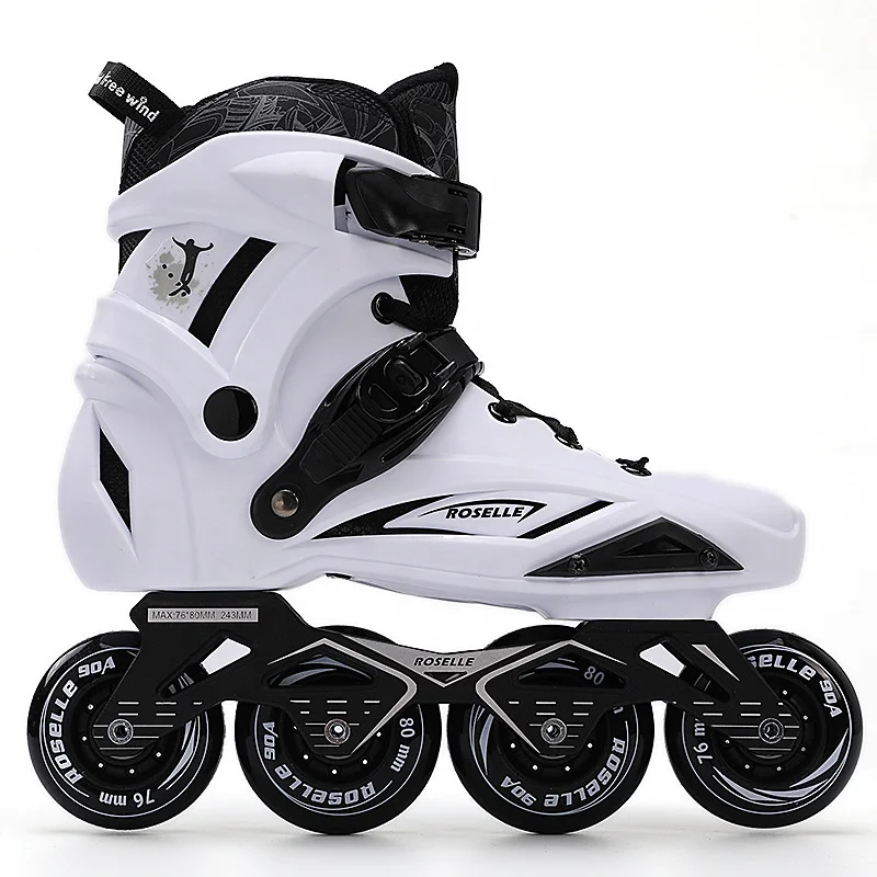 ABEC-7 professional inline roller skates shoes for adult in black or white color