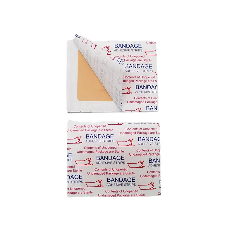 50pcs/set Large Size Band Aid 7.6*5.1cm Waterproof Breathable Skin Patches PE First Aid Wound Dressing Plasters Adhesive Bandage