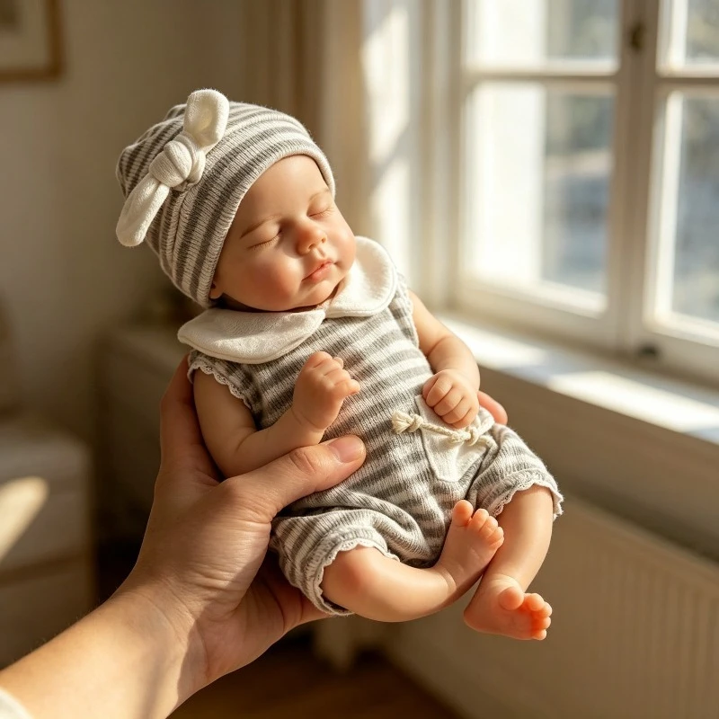 

30cm Waterproof Full Silicone Body Reborn Doll Loulou Realistic Soft Touch Anti Stress Doll Toy