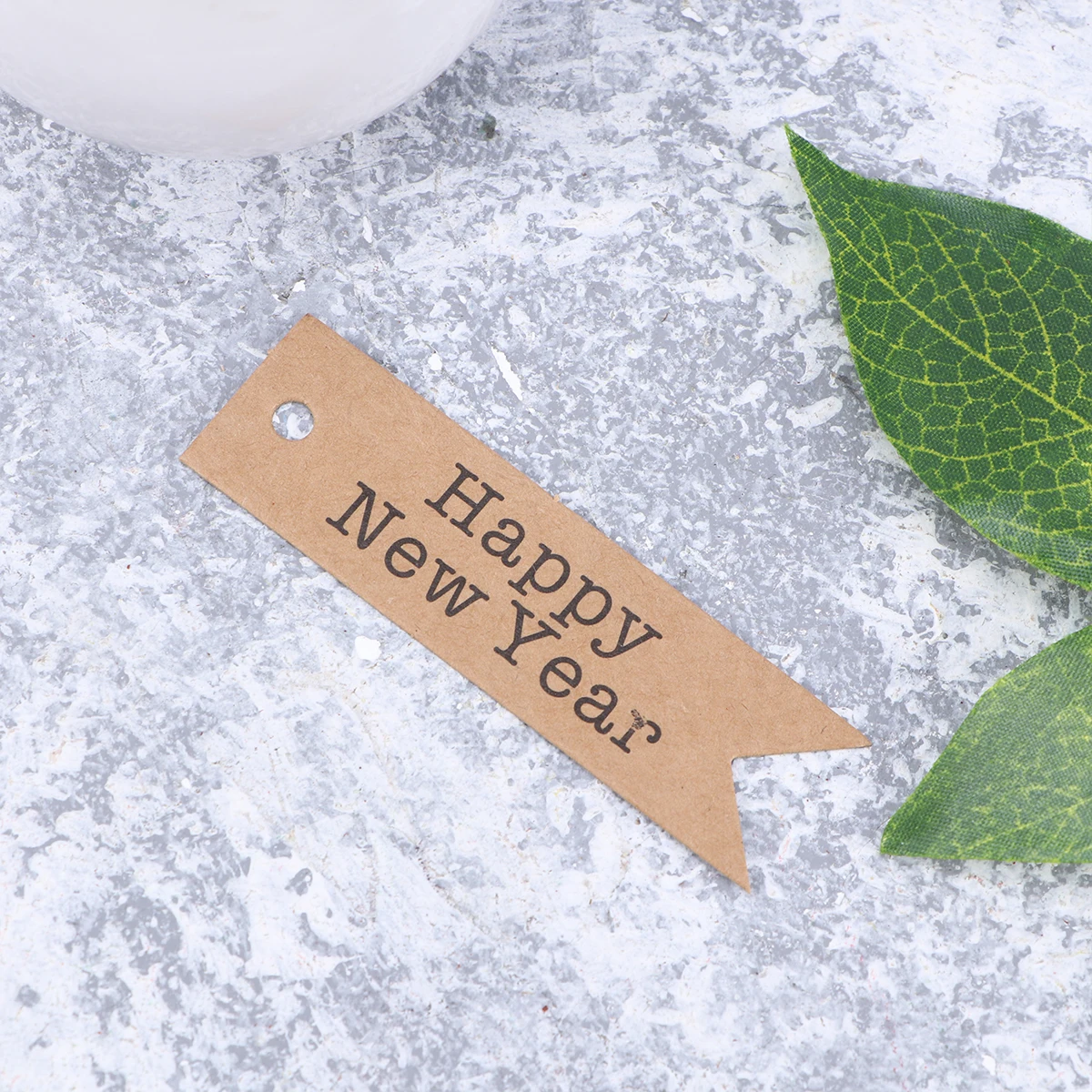 

100Pcs Kraft Paper Tags with Strings Swallowtail Cutout New Year Gift Labels Handmade Cards Scrapbooking Craft Embellishments