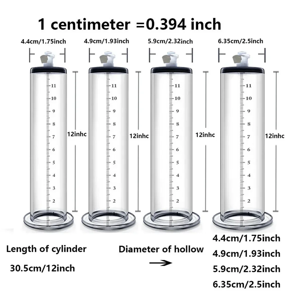 Acrylic Penis Vacuum Pump Manual Penis Enlarger Sex Toy For Man Male Masturbation Penis Enlargement Trainer Adults Product 30cm