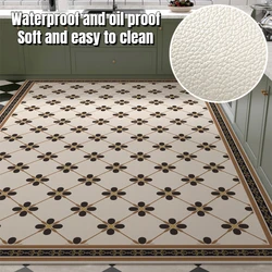French Classics Kitchen Mats Large Area Leather Oil Resistant Washable Carpet Home Decoration Balcony Rugs Non-slip Customizable