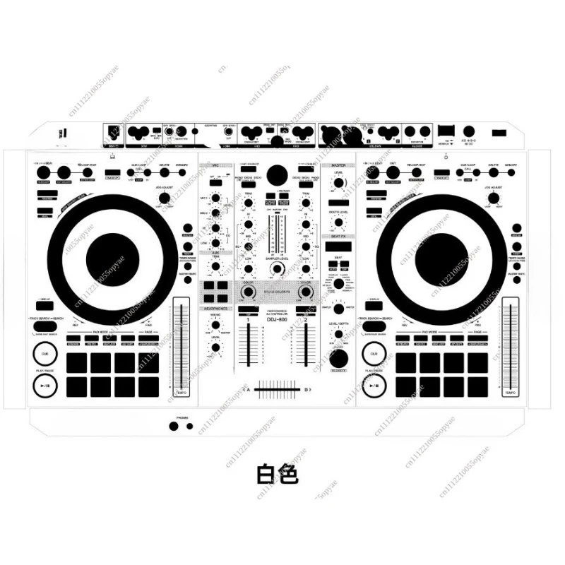 adesivo-decorativo-bianco-per-pioneer-ddj-800-rivestimento-per-controller-dj-colore-personalizzabile-disponibile