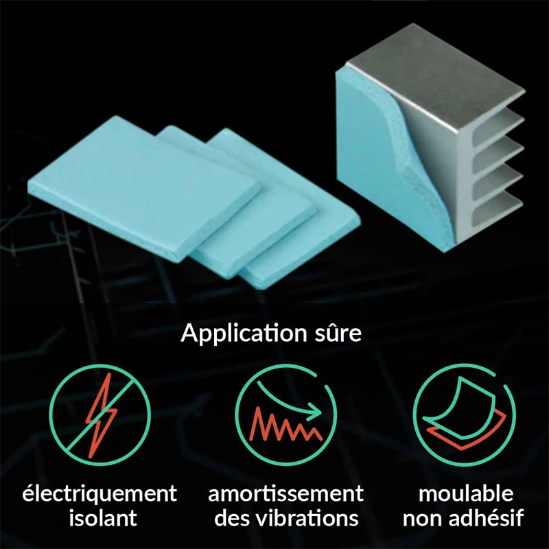 ARCTIC TP-2 (APT2560) - Blue: Economic Thermal Pad, 145 x 145 x 1.5 mm (1 Piece) - Thermal pad, Low Hardness, Ideal Gap Filler