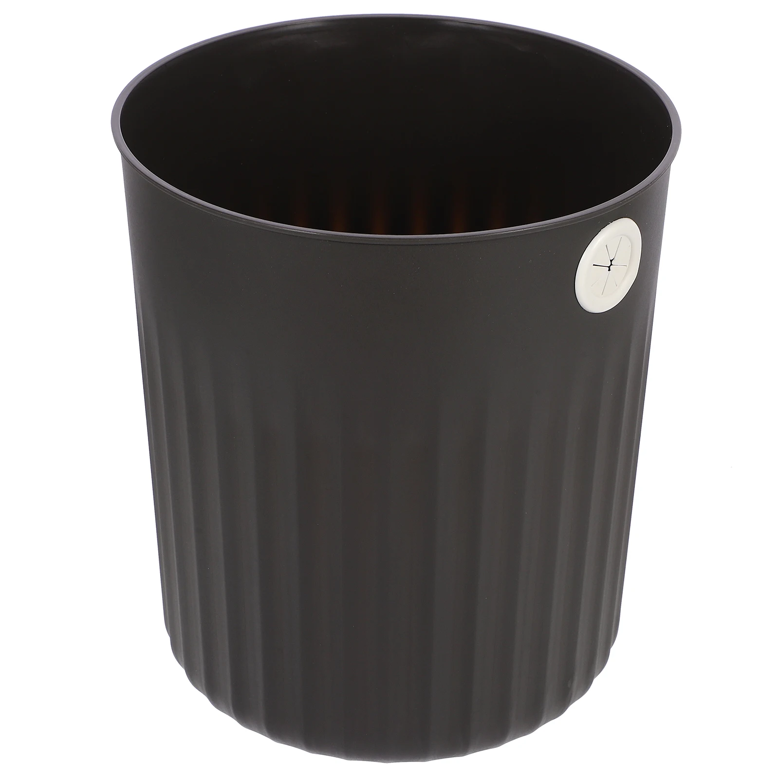 

Round Trash Can Black Large Bin for Bedroom Bathroom Office PP Material Garbage Bucket Strong Capacity Easy Discard Suitable