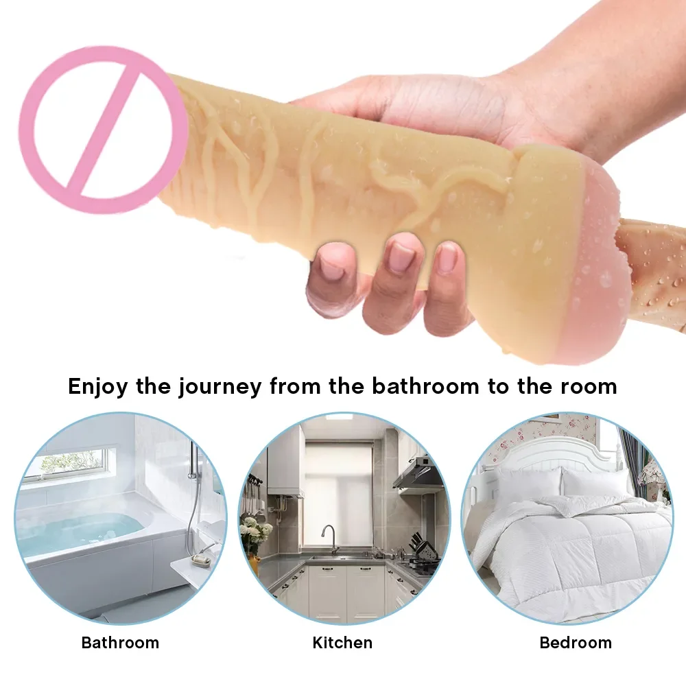 Dutieux ถ้วยจิ๋มอวัยวะเพศชายแท้ดิลโด้ดิลโด้ใหญ่จริงเครื่องขยายช่องคลอดจิ๋มผู้ใหญ่เซ็กซ์ทอยอีโรติกสำหรับผู้ชายผู้หญิง