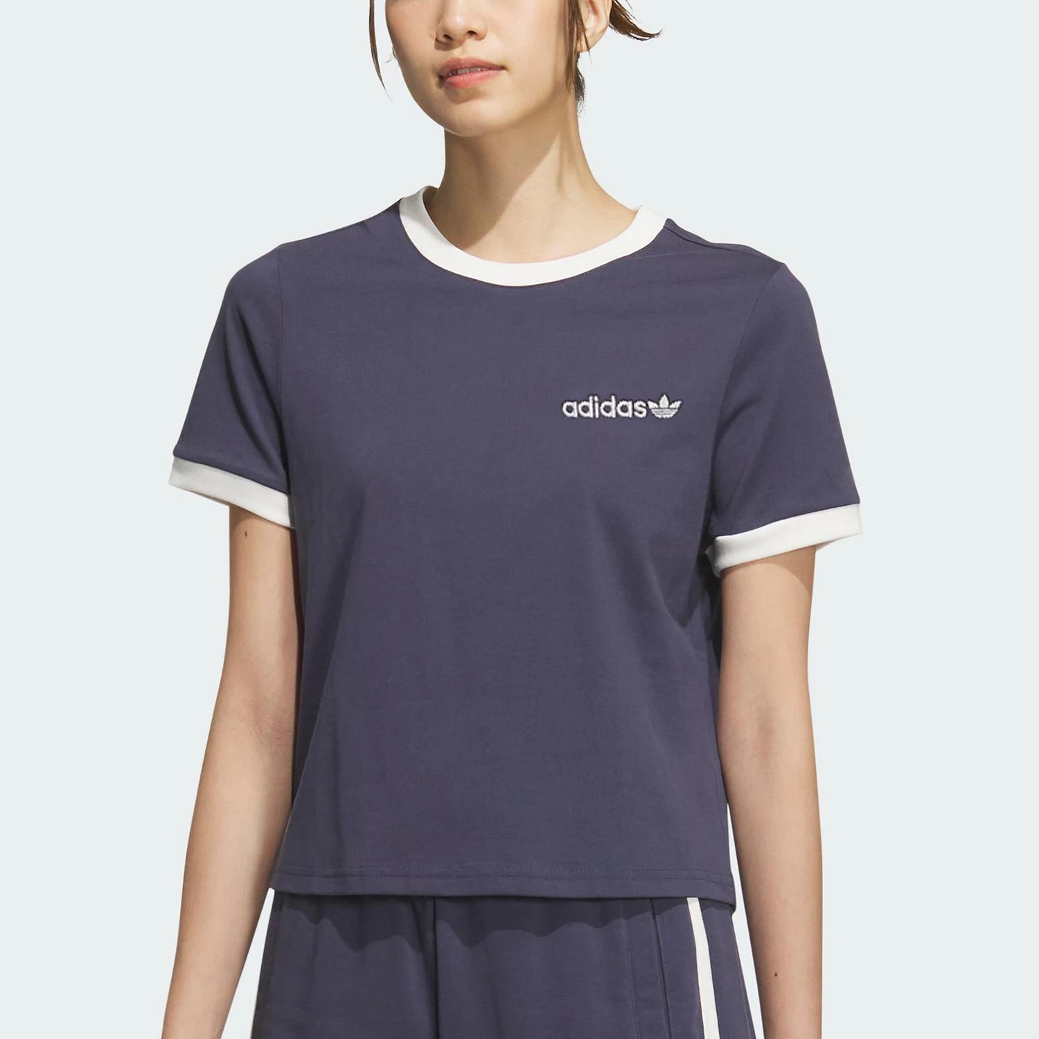 

Adidas genuine Trefoil Women's Retro Soft Casual Breathable Short Sleeve JM7973