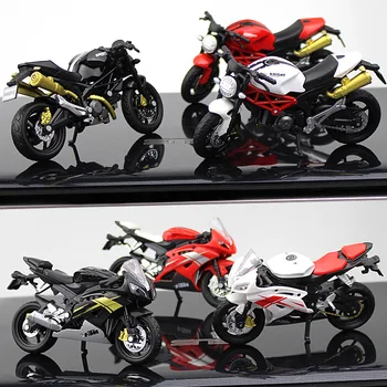 Modèle de moto de simulation pour enfants, jouet de collection, décoration de gâteau, véhicule tout-terrain, cadeau de Noël et d'anniversaire, 1:18