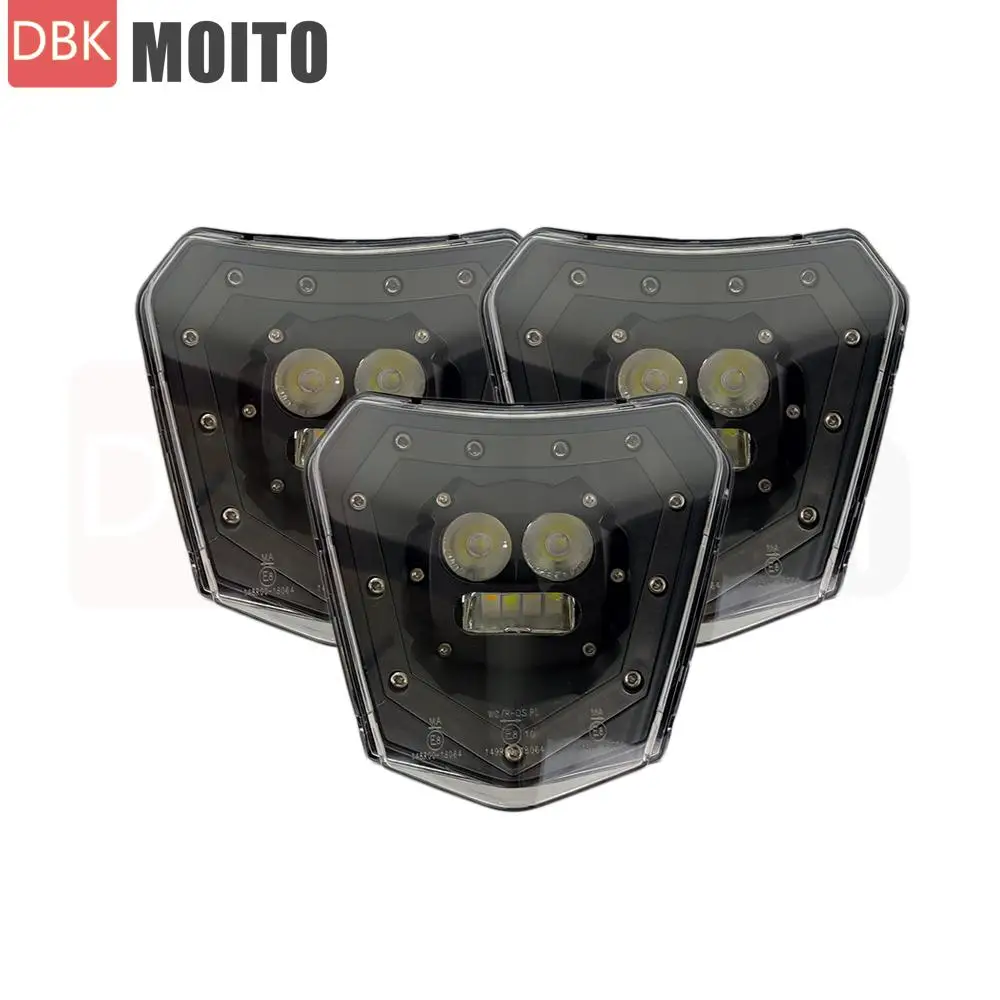 

Motorcycle LED Headlight Headlamp Head Light For KTM EXC EXCF SXF XC XCW XCF MX Dirt Bike Enduro Supermoto Front Headlight Plate