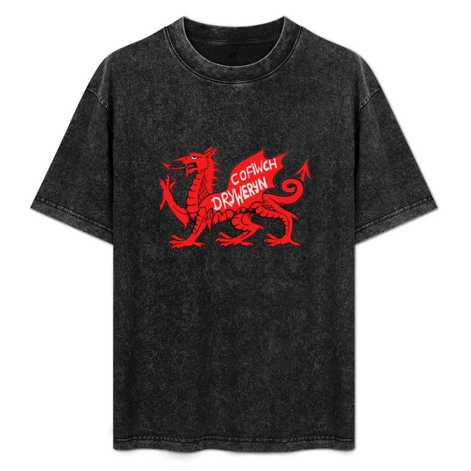 Cofiwch Dryweryn on the Welsh Dragon (V2) T-Shirt vintage graphic tee anime figures vintage mens cotton t shirts