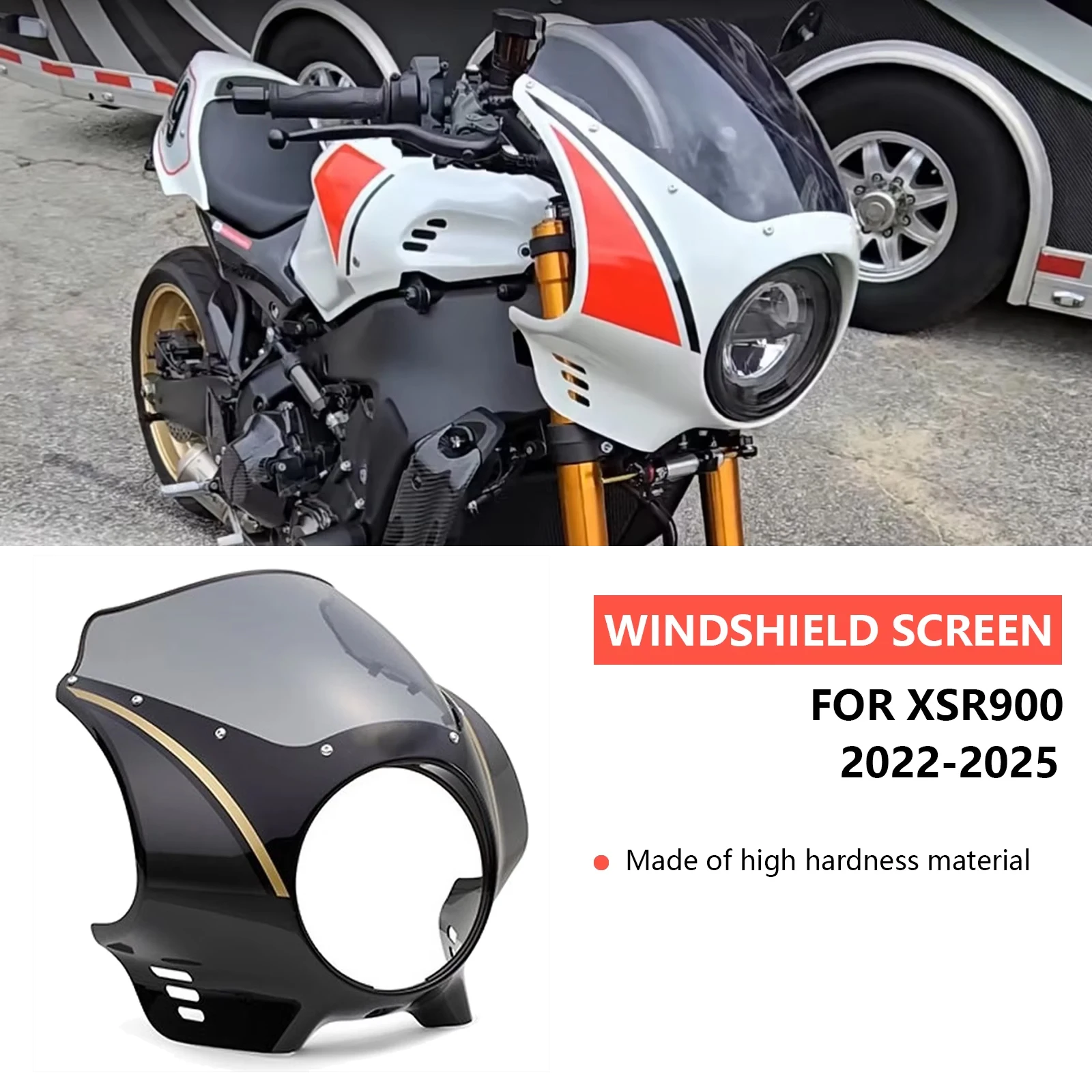 

For XSR900 2024 XSR 900 2025 2024 2023 2022 Motorcycle Accessories Headlight Fairing Front Head Windshield Cover Windscreen