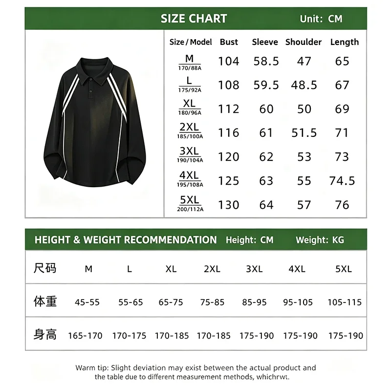 Striped Panel Splicing Long Sleeve Polo Shirt For Men Lapel Collar Loose Fit Sport Style Daily Basic Tops view 6