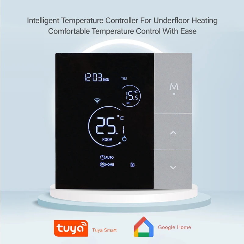 Termostato de calefacción inteligente con Wifi, pantalla táctil, Control por voz, AlexaTuya Alice, eléctrico, Control de temperatura de superficie del agua, YJ508