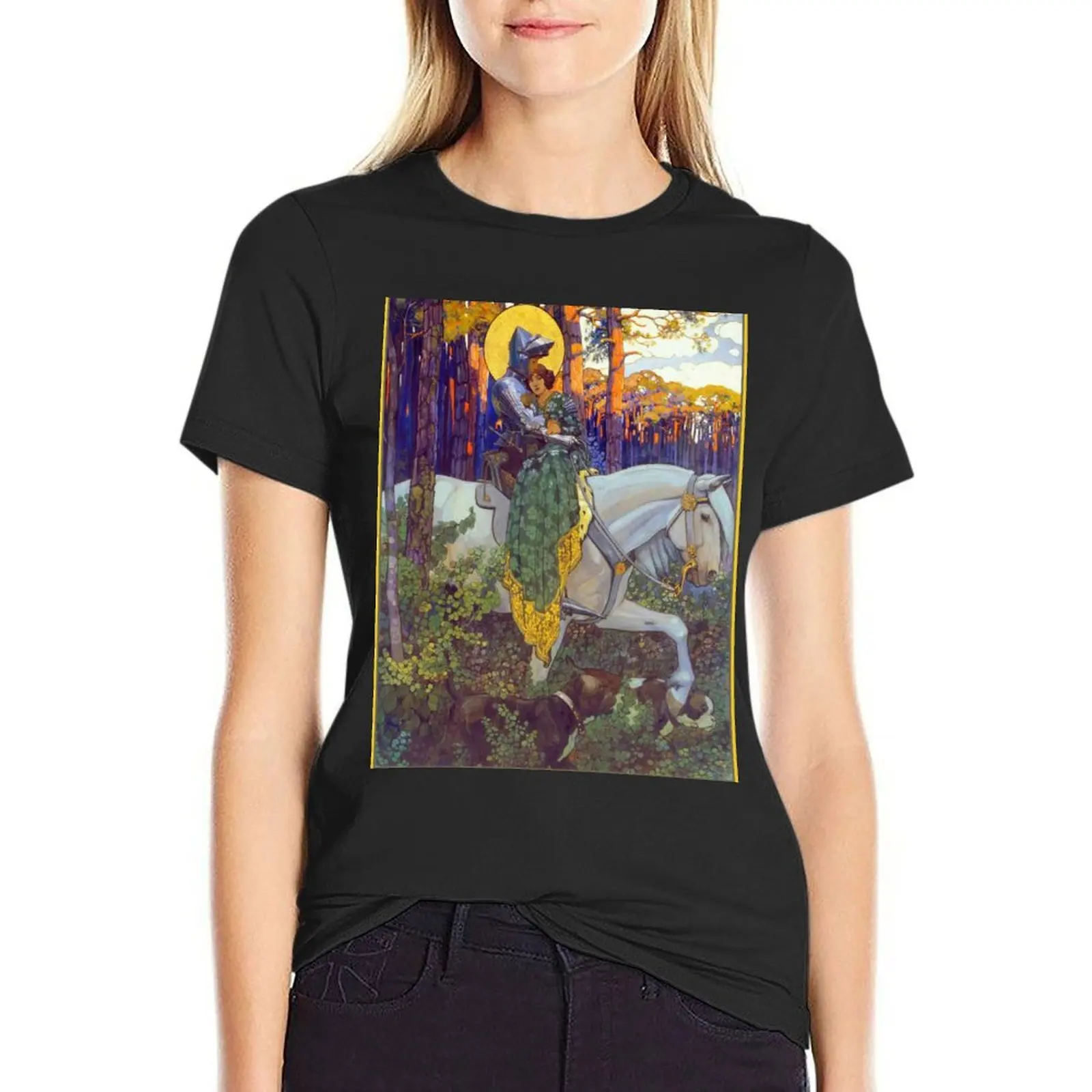 

Maximilian Liebenwien. The legend of Saint George. Saint George rescues the princess. T-Shirt heavyweights Women's tops