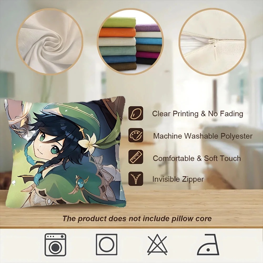 غطاء وسادة مزخرف للمنزل والديكور من جينشين إمباكت فينتي لوسائد النوم وسائد تزيين الغرفة #3