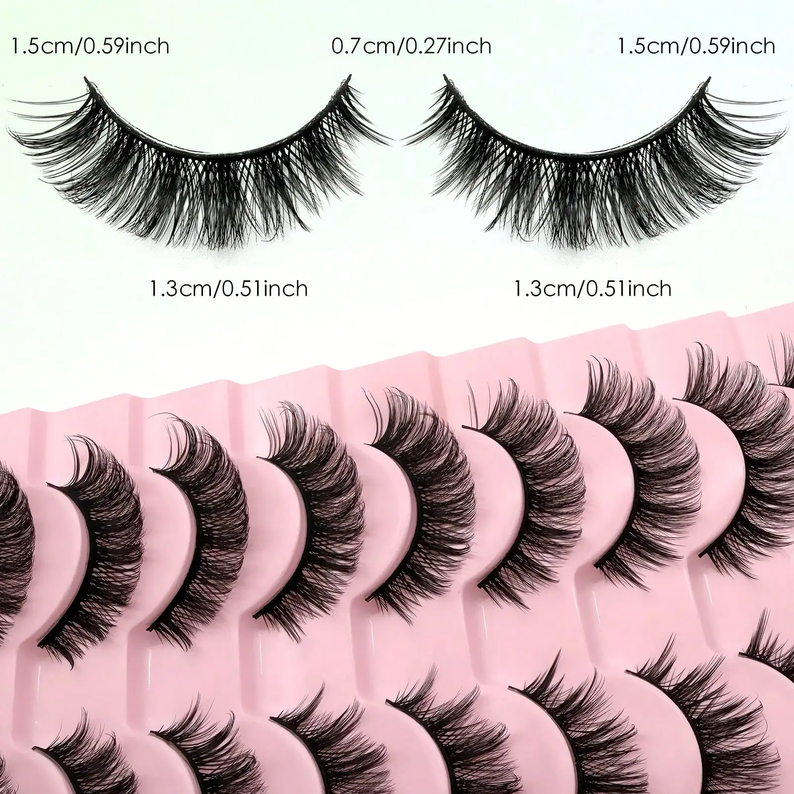 Flauschige, dicke 10 Paar DD Curl russische Wimpern, dramatischer, ungepflegter Stil, Faux-Mink-Wimpern, ein Must-Have für die Schönheit – Detail 4