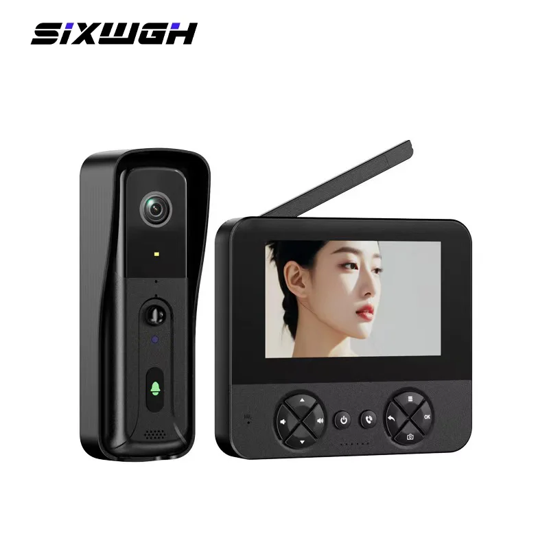 

SIXWGH Smart Doorbell Infrared Night Vision Visual Doorbell Wireless Smart Electronic Doorbell Cat Eye Remote Home Intercom
