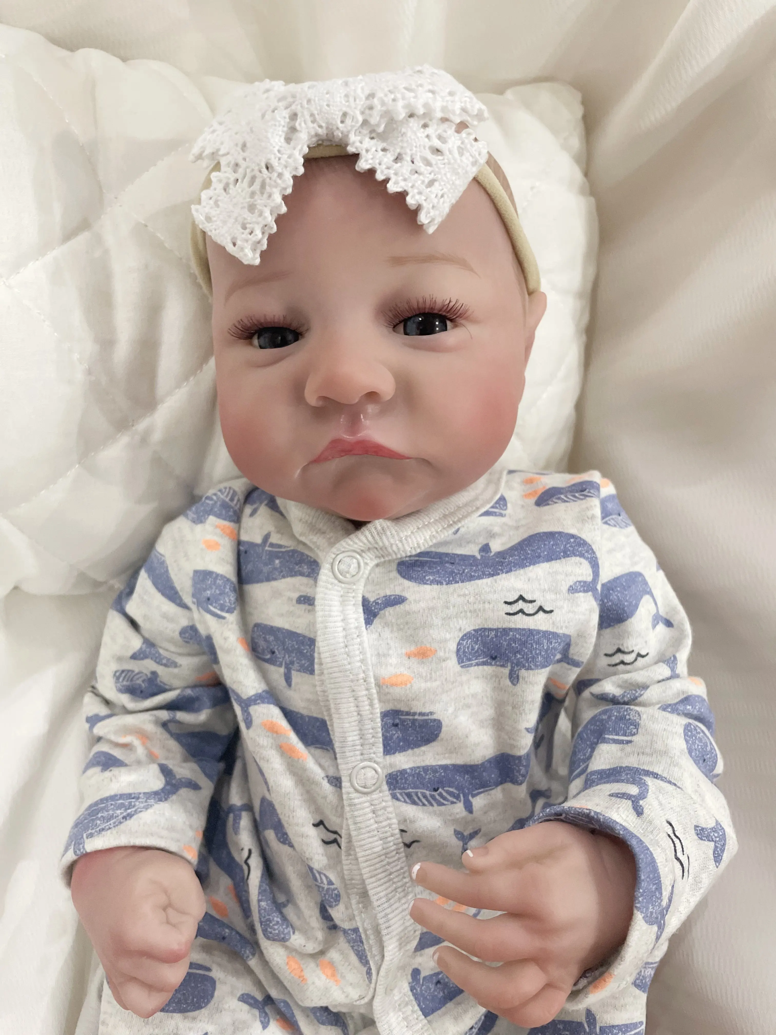 Reborn doll silicone girl 50 cm soft bebe reborn/newborn baby reborn 3D paint girl Christmas gift