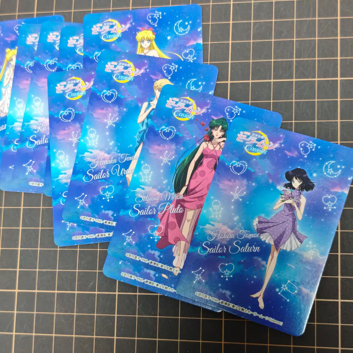10 Stück/Set 59x86mm DIY Selbstgemachte Tsukino Usagi Wunderschöne Sammelkarten mit Refraktionsfarben-Effekt Tsukino Usagi Anime-Karten Geschenk-Spielzeug