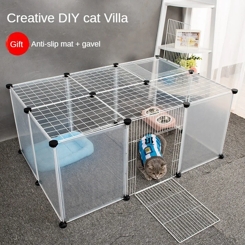 

DIY Patchwork Small Pet Freely Combined Foldable Dog Cage Yard Fence for Dog Cat Kitten Rabbit Guinea Pig Bunny Hedgehogs