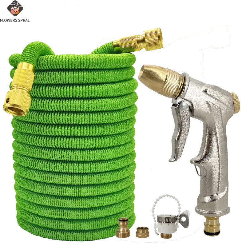

Portable And Expandable Garden Magic Hose, High-Pressure Spray Gun, Used For Gardening Irrigation And Car Washing