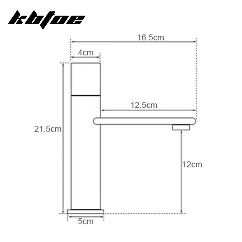 Modern Luxury Wash Basin Faucet Bathroom Hot Cold Water Toilet  Sink Mixer Tap Deck Mounted Brass Cylinder Single Hole Faucet