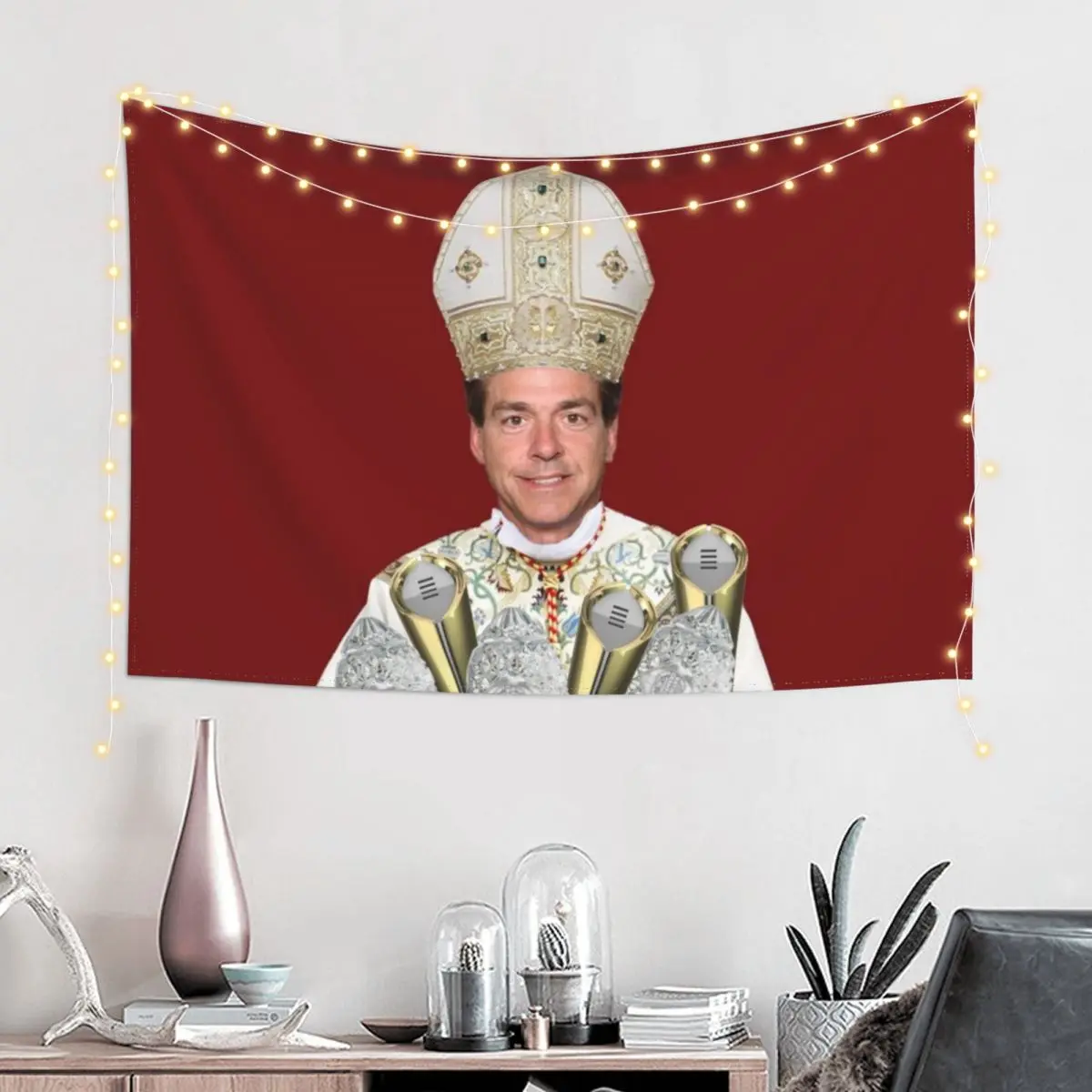 Pope Saban with Trophies Tapestry Bedroom Organization And Decoration Decoration For Rooms Wall Hangings Decoration Tapestry