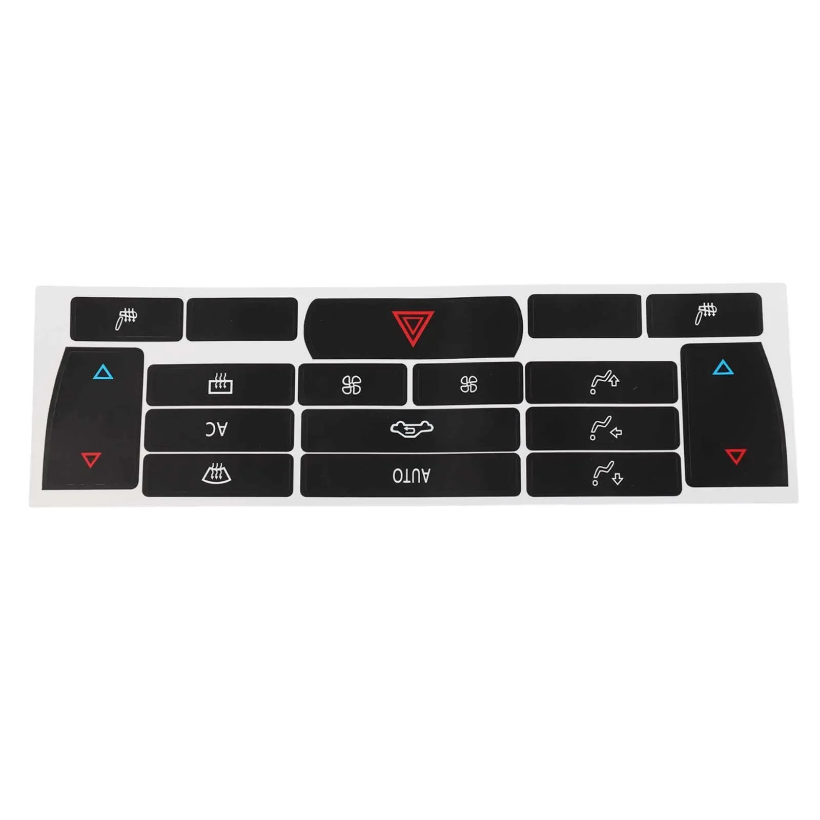 Button Restoration Climate Control Decals Push Button Type White Lettering Black Overlay Firm Application High Grade Material