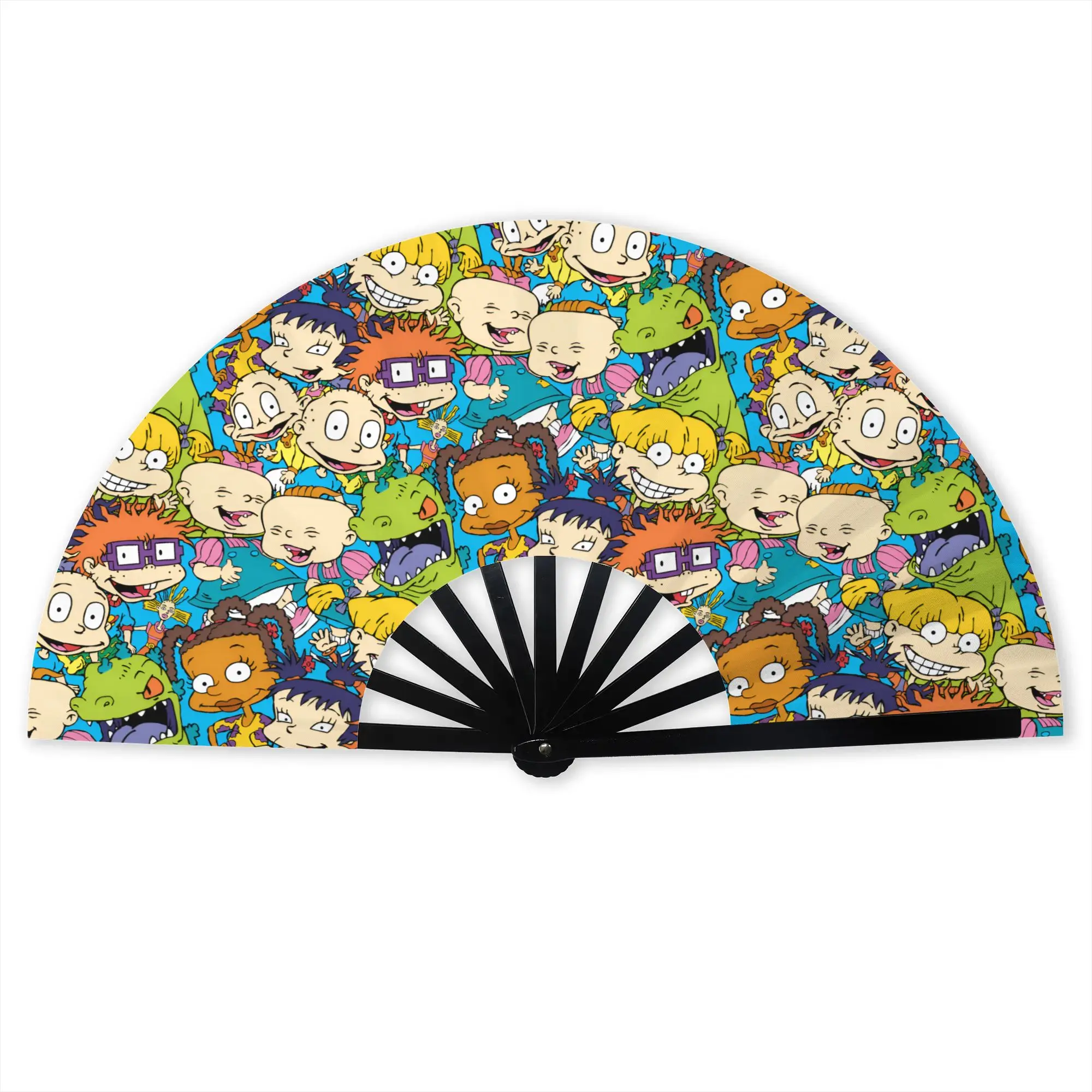 Customized R-Rugrated Animes Comic Mangas Portable Pocket Fan Camping  Polyester Folding Fan Chinese Dance Handheld Cooling Fans