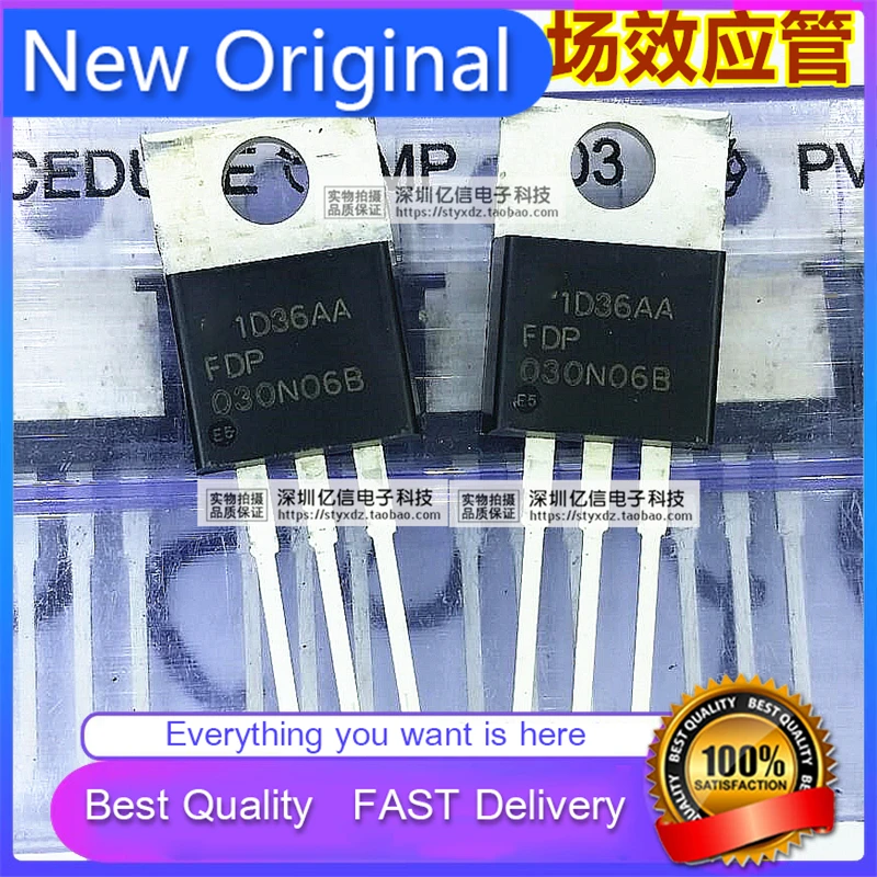 5Pcs/Lot New Original FDP030N06B 60V230A MOS Field Effect Transistor N-CHANNEL TO-220 DIRECT PLUG PACKAGE Good Quality