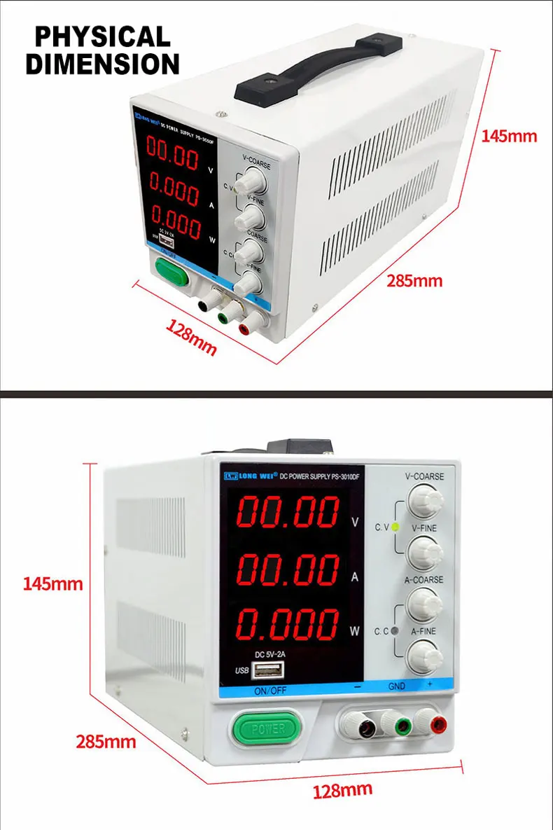 Adjustable DC Power Supply Notebook, Mobile Phone Repair,Four-digit Display DC Regulated Power Supply 220V/110V