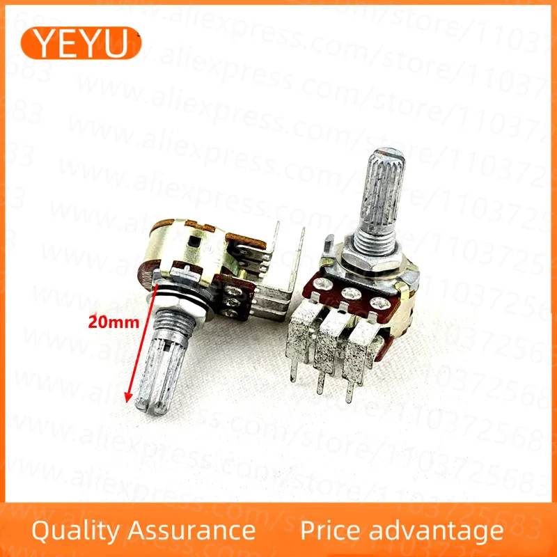 2PCS Type 16 Dual Potentiometer MN100K With Center Positioning Power Amplifier Left And Right Channel Balance